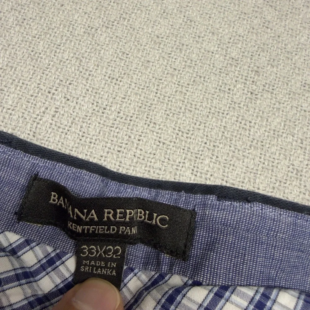 Banana Republic Pants Mens 33x32 Navy Blue Kentfield Twill Cotton Chino Office